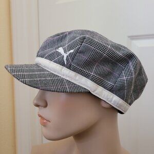 Puma Plaid Newsboy Cap Hat SZ S/M